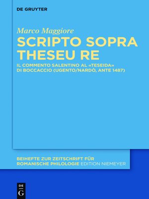 cover image of Scripto sopra Theseu Re